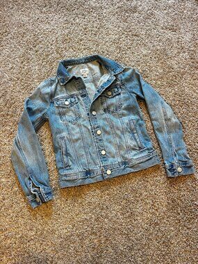 J.Crew light wash denim jacket, size M